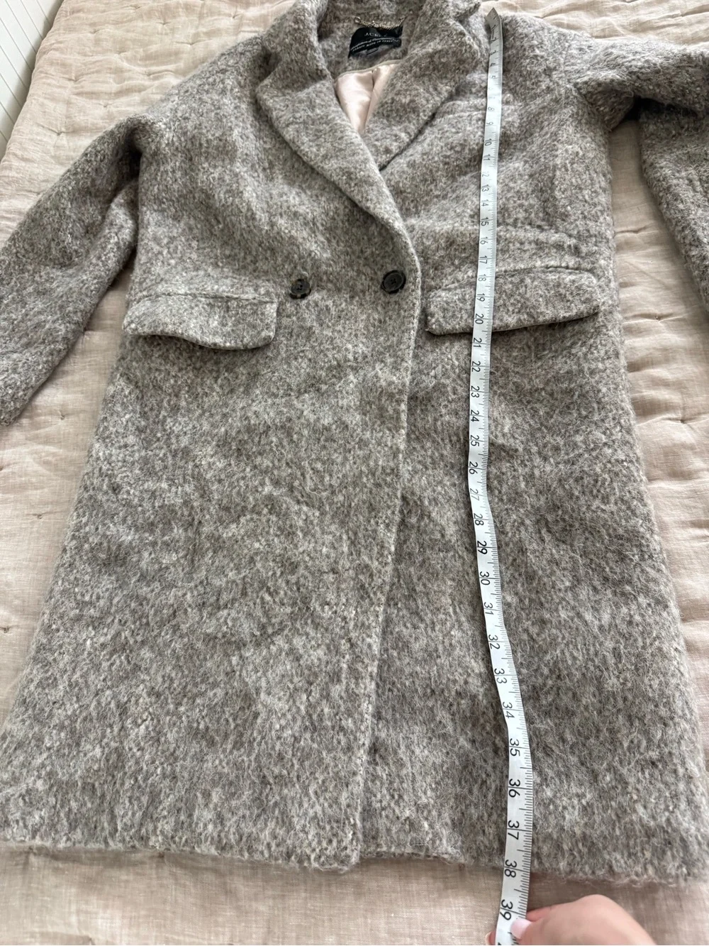 J.Crew Brushed Wool Relaxed Topcoat Size XXS Oversized Fit